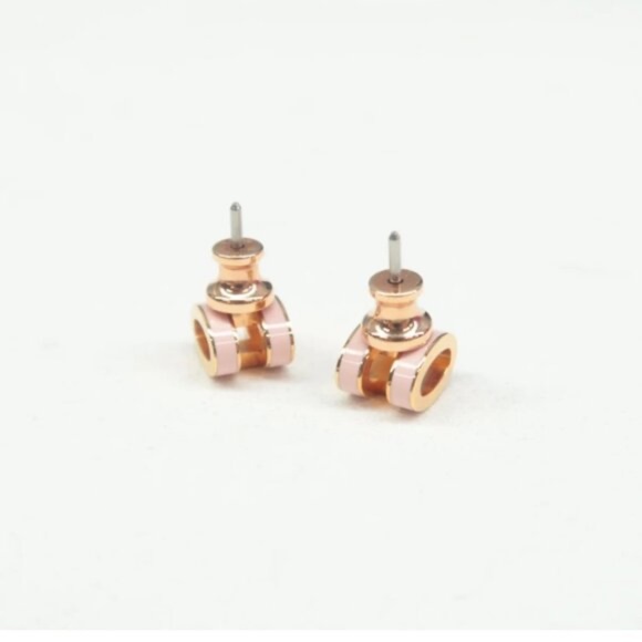 100% Hermes Pop H Mini Enamel Stud Earrings - Picture 4 of 11